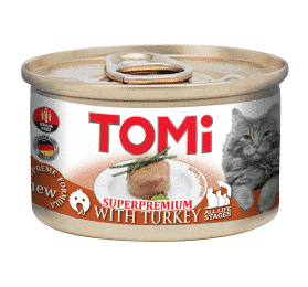 טומי | שימורי פטה לחתול - הודו | 85 גר'