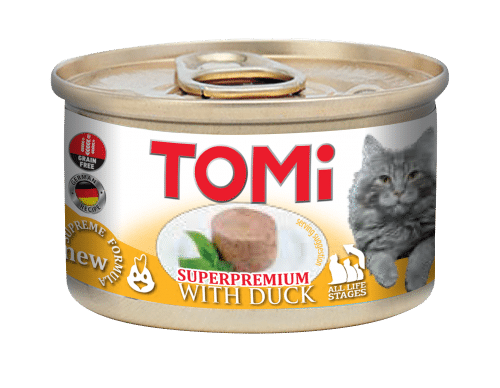 טומי | שימורי פטה לחתול - ברווז | 85 גר'