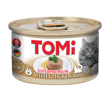 טומי | שימורי פטה לחתול - עוף | 85 גר'