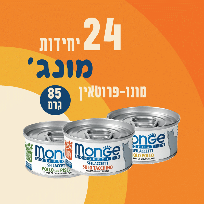 24 יח' | מונג' מונו פרוטאין לחתול | 85 גר'
