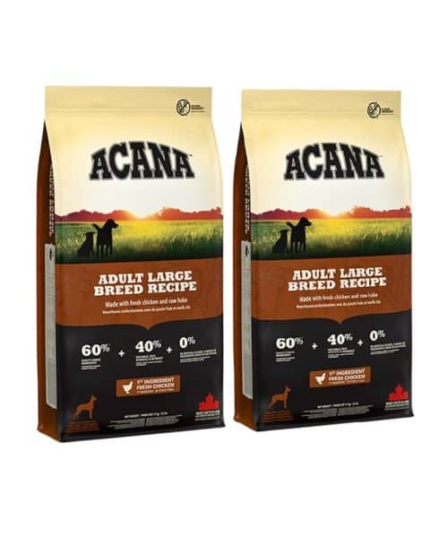 2 שקי אקנה לכלב הריטג' בוגר גזע גדול 17 ק"ג