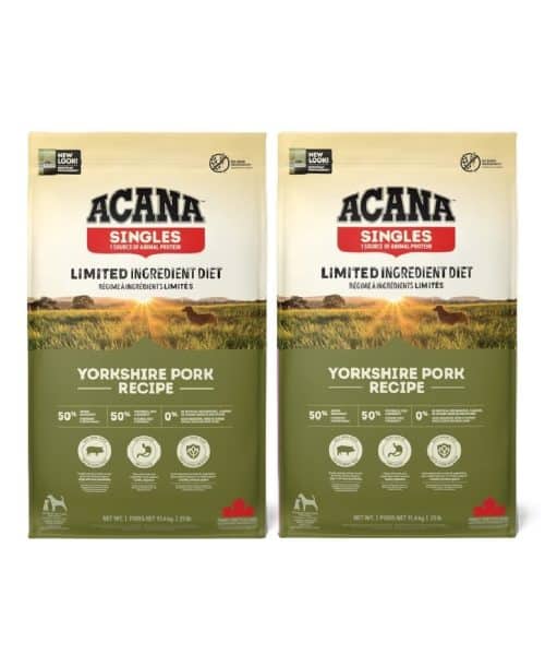 2 שקי אקנה לכלב סינגלס חזיר 2 ק"ג