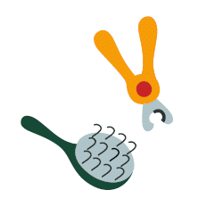 מברשות וקוצצים לכלבים