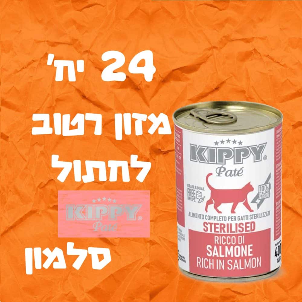 24 יחידות מזון רטוב לחתול קיפי סלמון