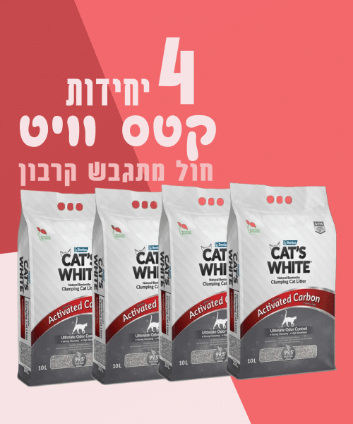 4 יחידות קטס וויט חול מתגבש קרבון