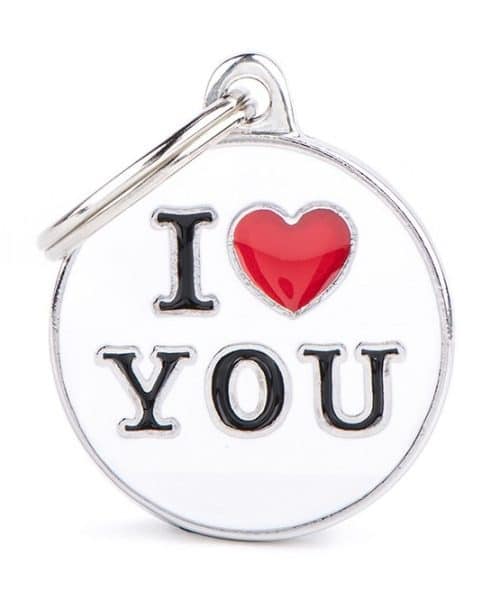 תג שם לחיות מחמד - I❤️YOU
