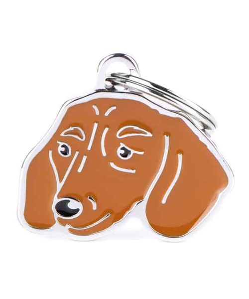 תג שם לחיות מחמד - תחש חום