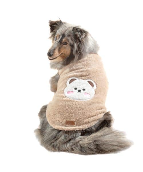 בובו | סוודר פליז לכלבים - בז' דובי