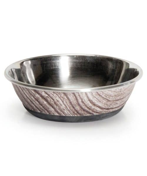 קאמון קערות נירוסטה - הדפס עץ כהה