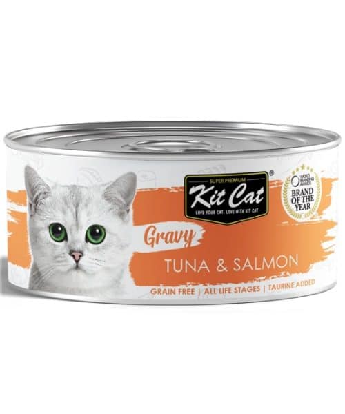 קיט קט | שימורי רוטב - טונה וסלמון | 70 גר'