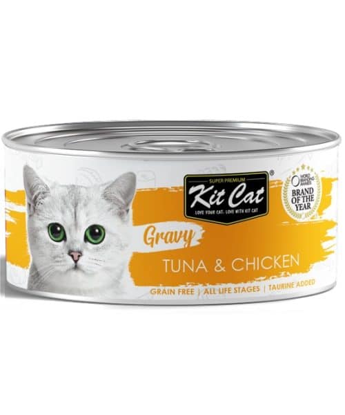 קיט קט | שימורי רוטב - טונה ועוף | 70 גר'