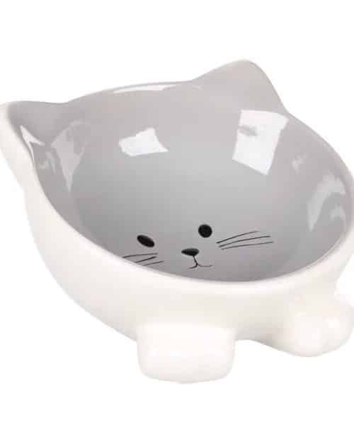 פלמינגו | קערת קרמיקה - חתול אפור