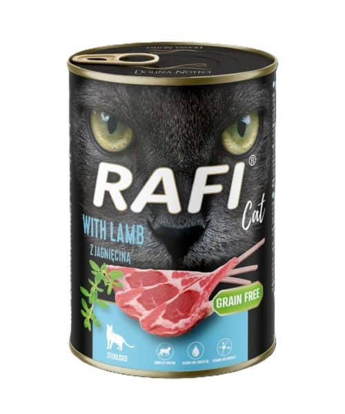 ראפי | שימורי פטה לחתול – כבש | 400 גר’