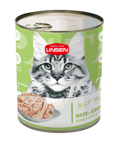 לינסן | פטה לחתול - בקר ודובדבן | 375 גר'