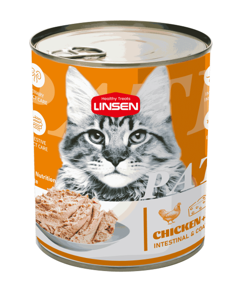 לינסן | פטה לחתול - עוף וגבינה | 375 גר'