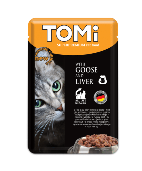 טומי | פאוץ' לחתול - אווז וכבד | 100 גר'