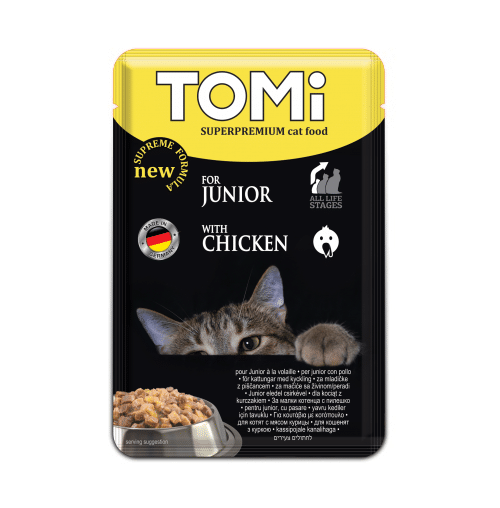 טומי | פאוץ' לגורי חתולים - עוף | 100 גר'