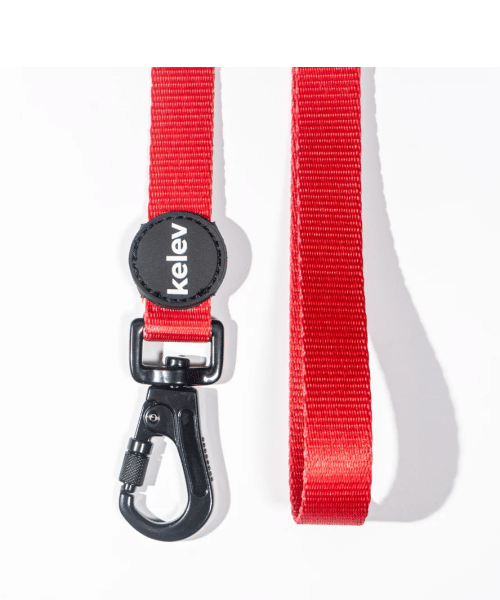 KELEV | רצועה לכלב עם אבזם בטיחות - אדום