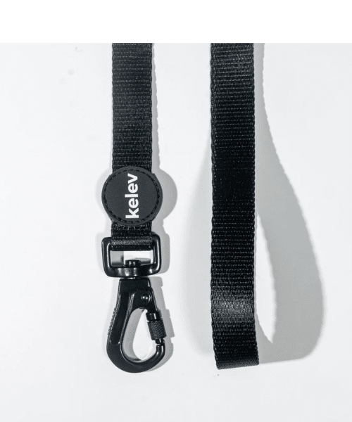 KELEV | רצועה לכלב עם אבזם בטיחות - שחור
