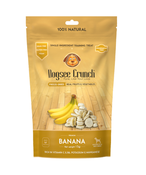 דוגסי | חטיף לכלב - קראנץ' בננה | 15 גר'