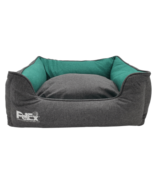 פטקס | מיטה לכלב דגם רטרו - אפור ירוק