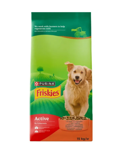 פריסקיז | לכלב - אקטיב בקר וירקות | 15 ק"ג