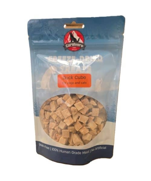 קרניבור | קוביות ברווז מיובש בהקפאה | 40 גר'