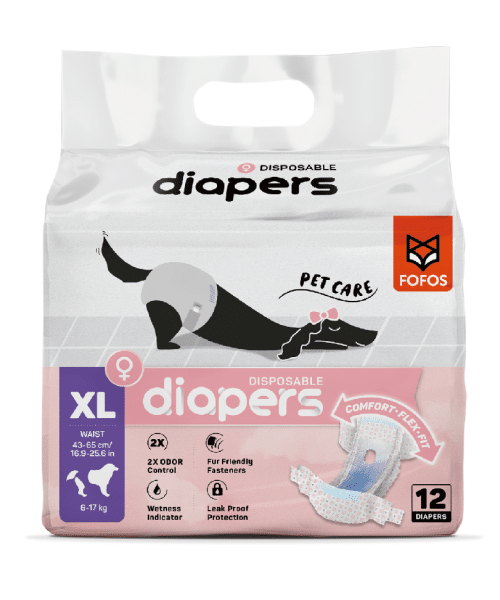 פופוס | חיתולים לכלב -  נקבה | 18 יח'