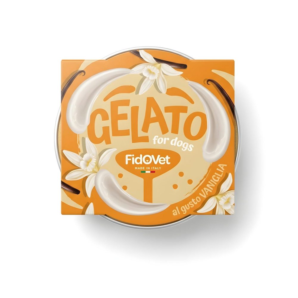 גלידה לכלב FidoVet בטעם וניל 40 גרם
