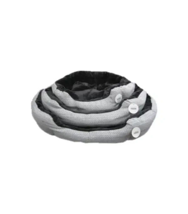 Pet Life Black and White Round Bed